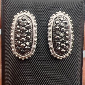 5/$25 Elegant Silver and black Earrings